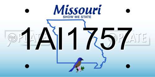 1AI1757 Missouri License Plate