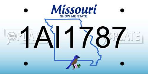 1AI1787 Missouri License Plate