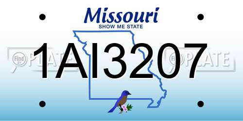 1AI3207 Missouri License Plate