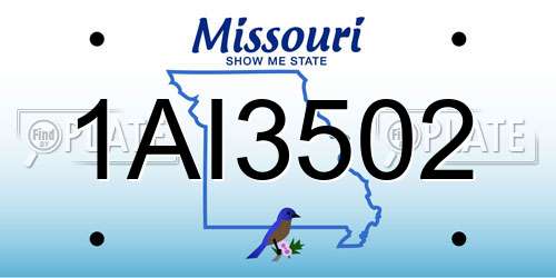 1AI3502 Missouri License Plate