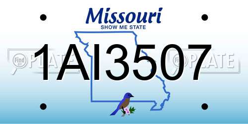 1AI3507 Missouri License Plate
