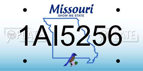 1AI5256 Missouri License Plate