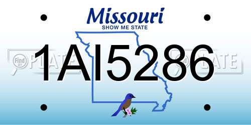 1AI5286 Missouri License Plate