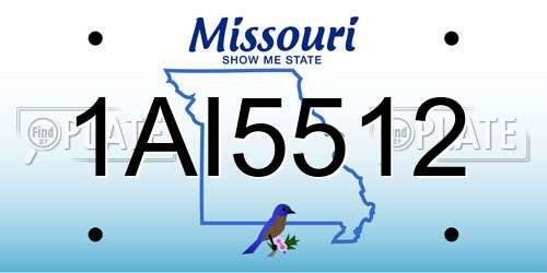 1AI5512 Missouri License Plate