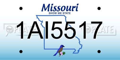 1AI5517 Missouri License Plate