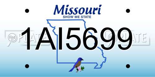 1AI5699 Missouri License Plate