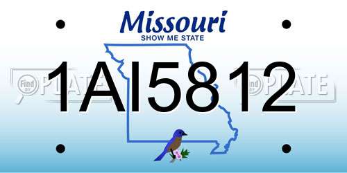 1AI5812 Missouri License Plate