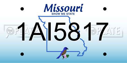 1AI5817 Missouri License Plate