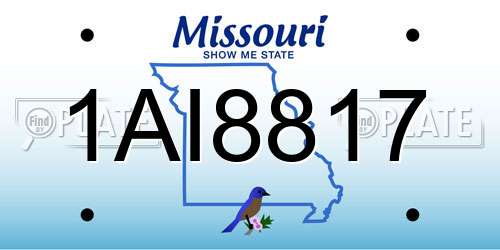 1AI8817 Missouri License Plate