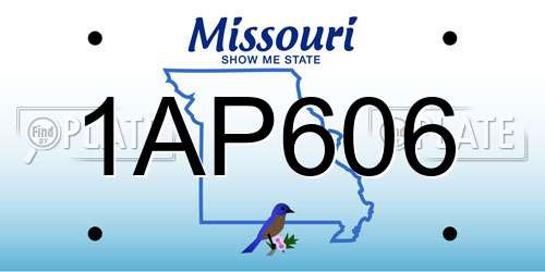 1AP606 Missouri License Plate
