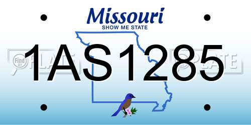 1AS1285 Missouri License Plate