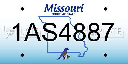 1AS4887 Missouri License Plate