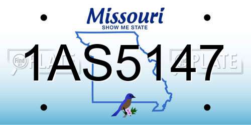 1AS5147 Missouri License Plate