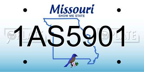 1AS5901 Missouri License Plate