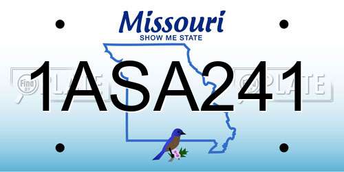 1ASA241 Missouri License Plate