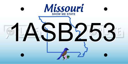 1ASB253 Missouri License Plate