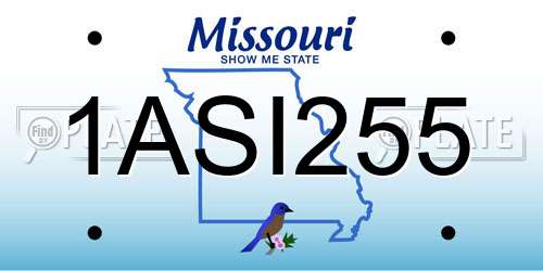 1ASI255 Missouri License Plate