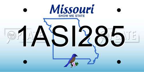 1ASI285 Missouri License Plate