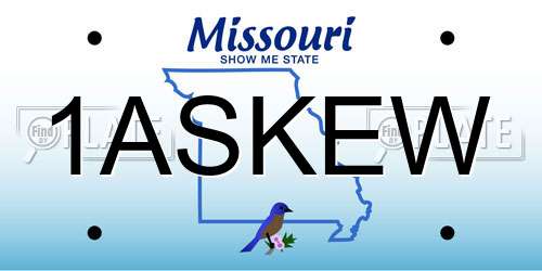 1ASKEW Missouri License Plate