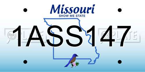1ASS147 Missouri License Plate