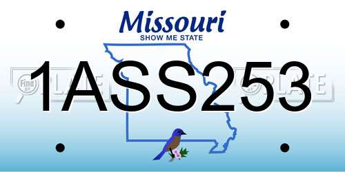 1ASS253 Missouri License Plate