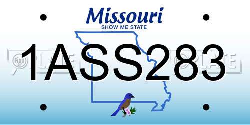 1ASS283 Missouri License Plate
