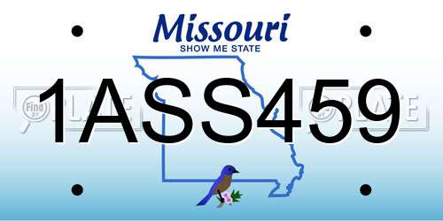 1ASS459 Missouri License Plate