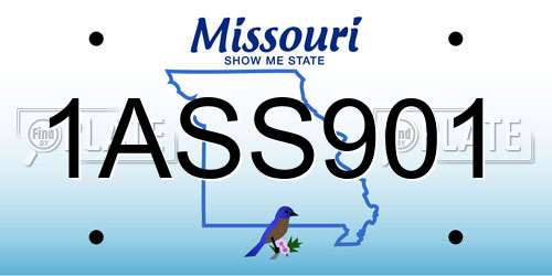 1ASS901 Missouri License Plate