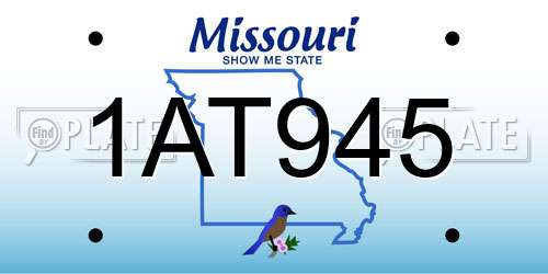 1AT945 Missouri License Plate