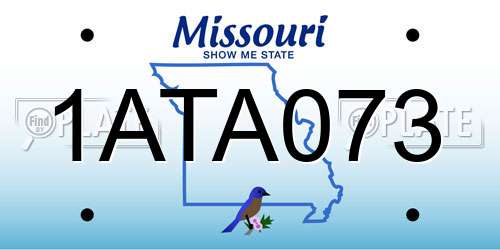 1ATA073 Missouri License Plate