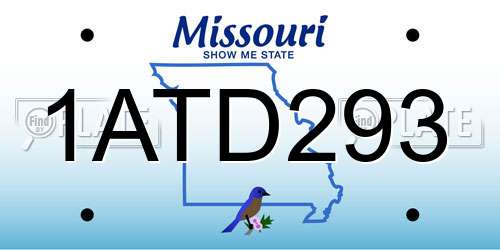 1ATD293 Missouri License Plate