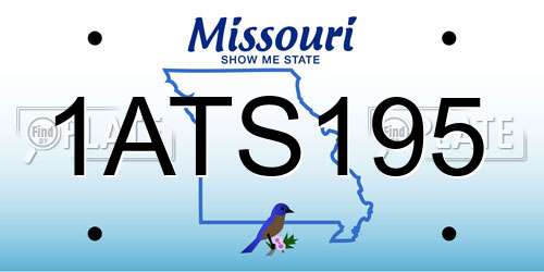 1ATS195 Missouri License Plate
