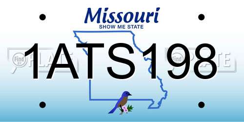 1ATS198 Missouri License Plate