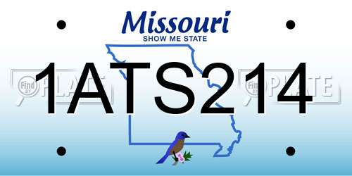 1ATS214 Missouri License Plate