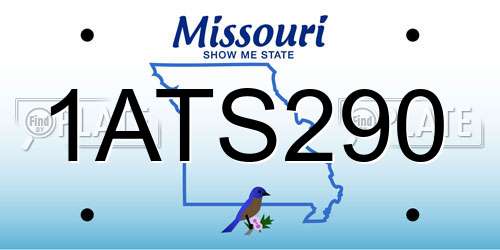 1ATS290 Missouri License Plate