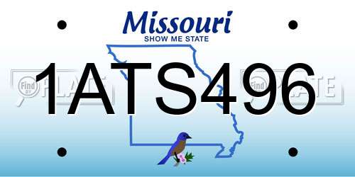 1ATS496 Missouri License Plate