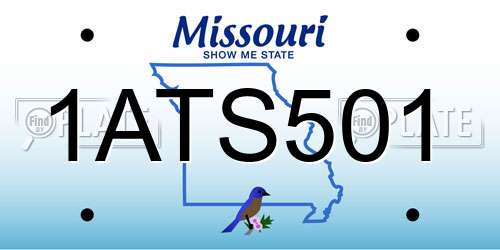 1ATS501 Missouri License Plate
