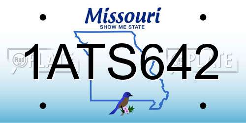 1ATS642 Missouri License Plate