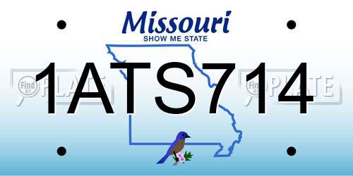 1ATS714 Missouri License Plate