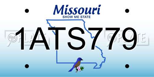 1ATS779 Missouri License Plate