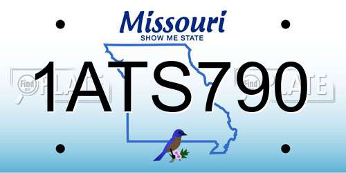 1ATS790 Missouri License Plate