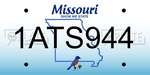 1ATS944 Missouri License Plate