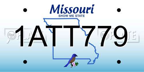 1ATT779 Missouri License Plate