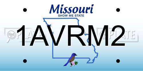 1AVRM2 Missouri License Plate