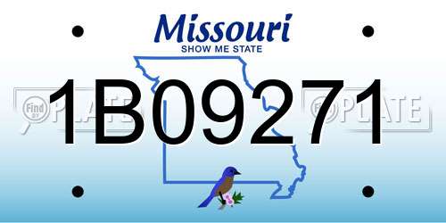 1B09271 Missouri License Plate