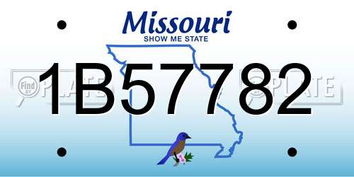 1B57782 Missouri License Plate