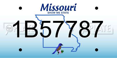 1B57787 Missouri License Plate