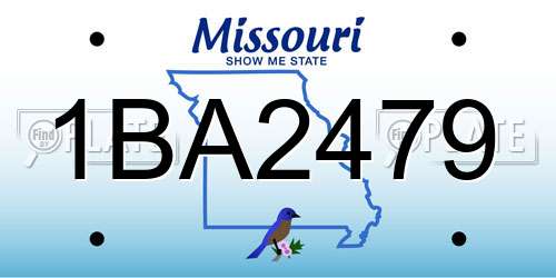 1BA2479 Missouri License Plate
