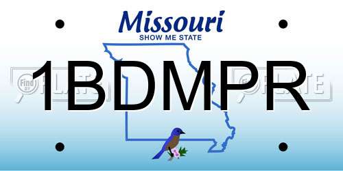 1BDMPR Missouri License Plate