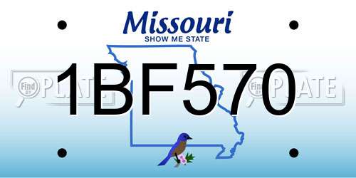 1BF570 Missouri License Plate